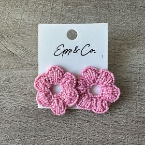 Pink Flower Earrings